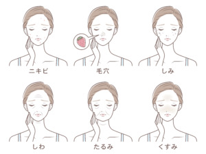 シミ・シワ・たるみ　肌老化